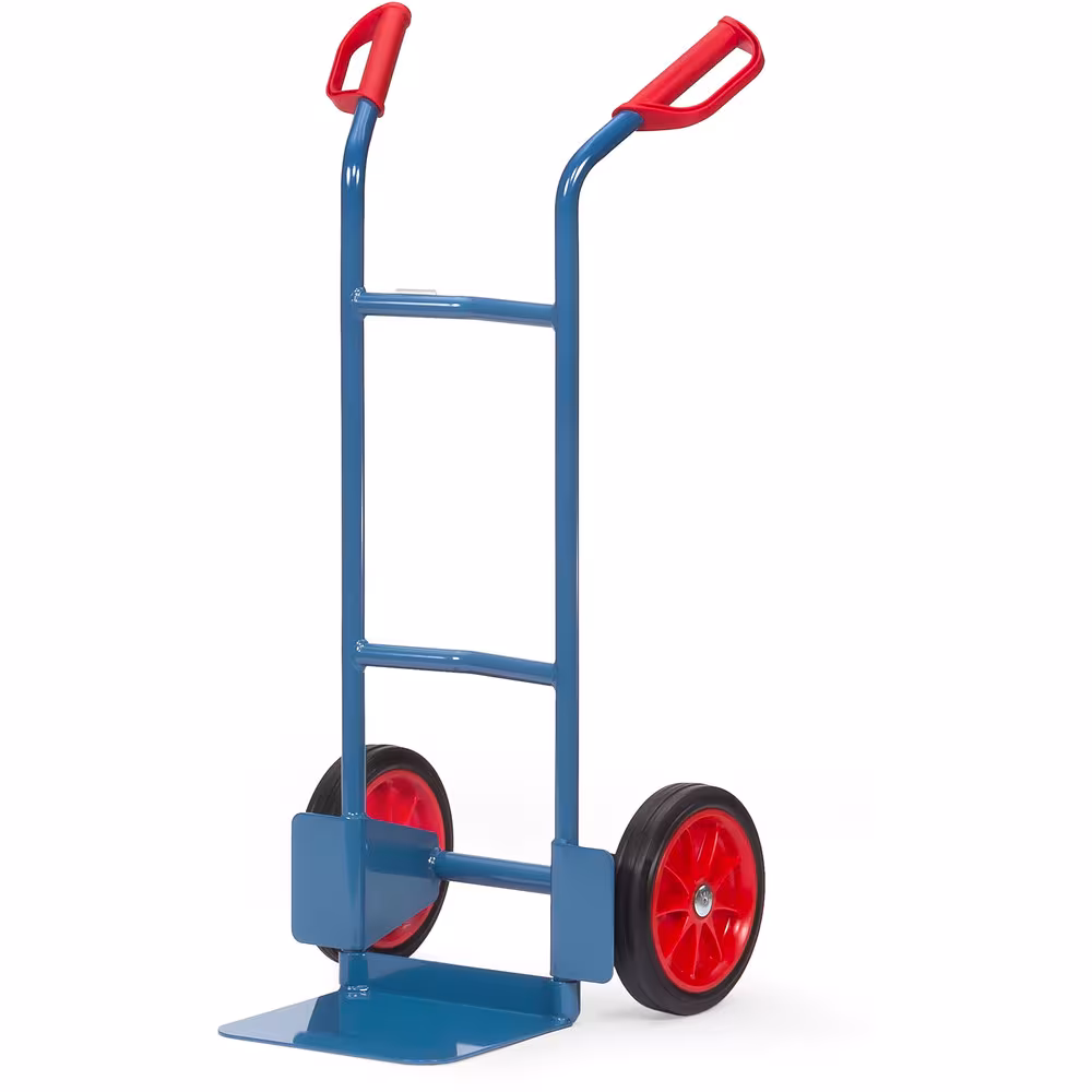 Stapelkarre 1150 mm mit Stahlblechschaufel, stabile Schweißkonstruktion, pulverbeschichtet blau RAL 5007 Typ Bereifung: Vollgummi aus der Kategorie Karren mit der Artikelnr. B1125V