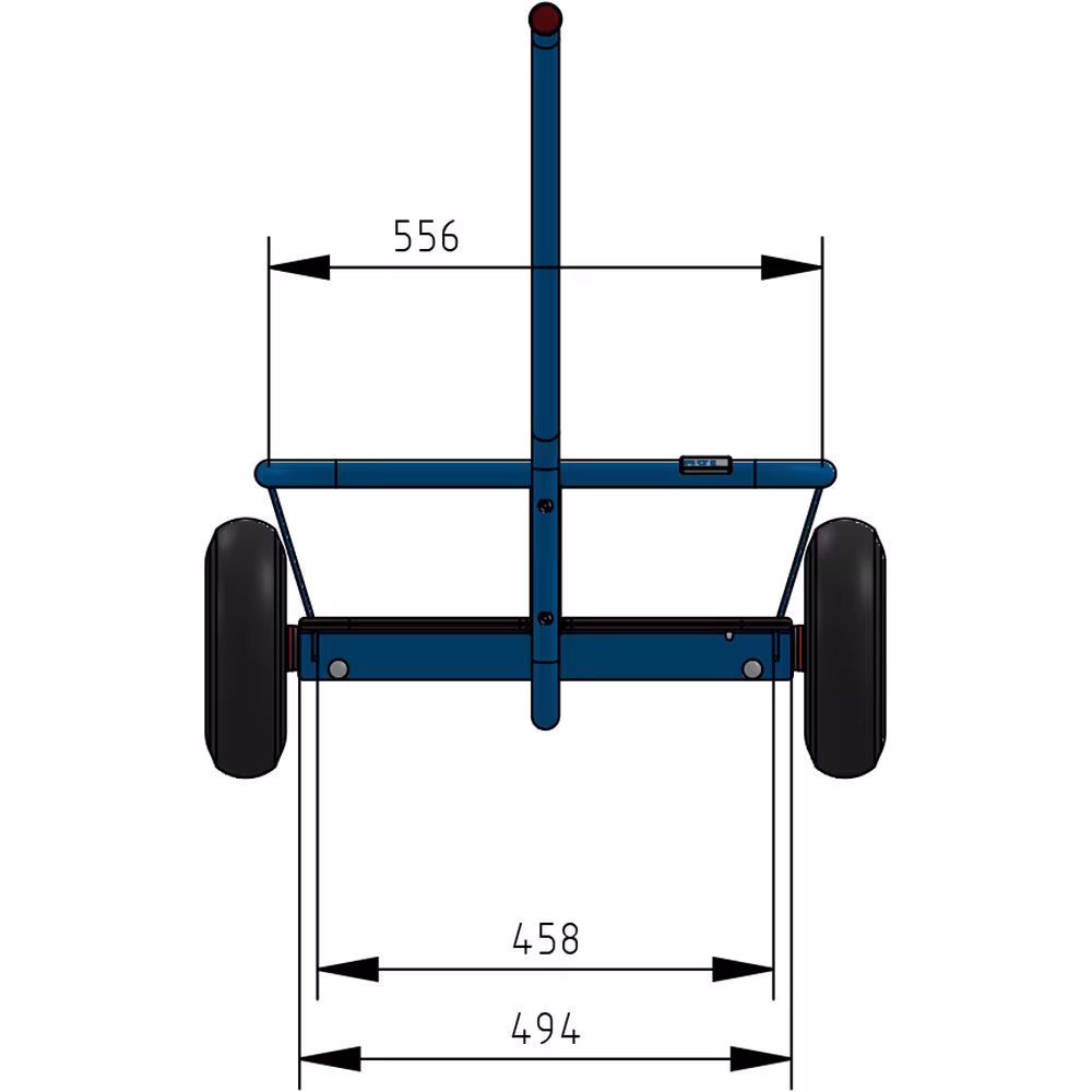 Handwagen 4092L - Lufträder Ø260 mm Breite 458 mm, Länge 835 mm von Fetra mit der Artikelnr. 4092L