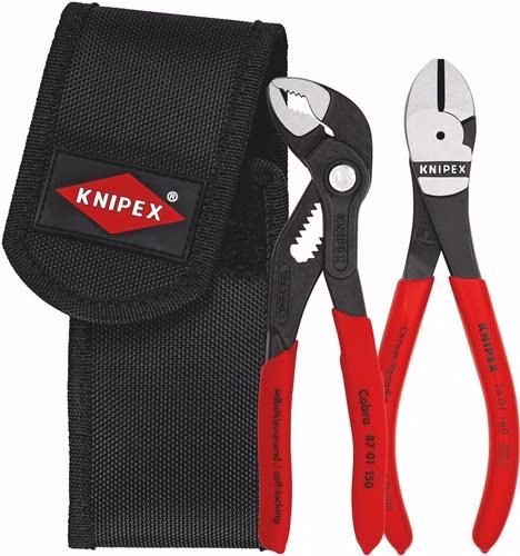 Jeu de mini-pinces KNIPEX, 2 pièces, étui de ceinture, 390 g, catégorie « autres pinces », référence 4000795168