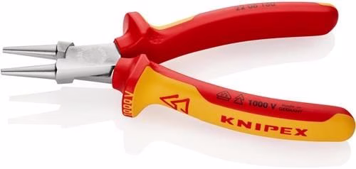 Detailbild 4033091 Rundzange Länge 160mm Zange verchromt VDE Mehrkomponenten-Hüllen KNIPEX