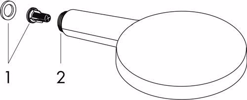 Technische Zeichnung 4020548 Hansgrohe Handbrause RAINDANCE SELECT S 120 3 Strahlarten Nennweite 15 chrom
