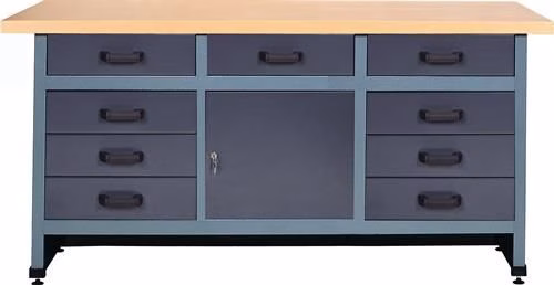 Werkbank Breite 1700 x Tiefe 600 x Höhe 840 mm 9 Schubladen von der Marke Werkbank Breite 1700 x Tiefe 600 x Höhe 840 mm 9 Schubladen aus der Kategorie Werkbänke mit der Teilenummer 4000870116