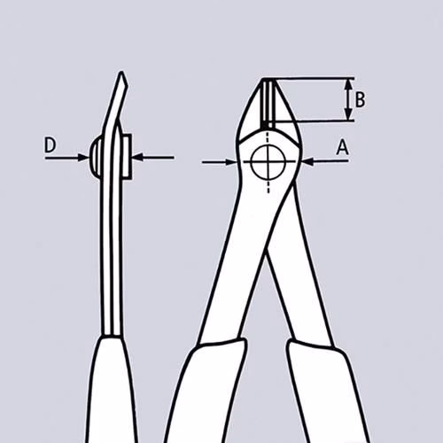 Elektronikseitenschneider Electronic Super-Knips Länge 125mm Form 0 Facette nein VDE KNIPEX