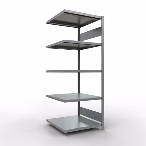 Anbauregal, Fachbodenregal Stecksystem MULTIplus250, 2000 x 750 x 800 mm (HxBxT), 5 Fachböden, Längenriegel, verzinkt von der Marke Schulte Lagertechnik Anbauregal, Fachbodenregal Stecksystem MULTIplus250, 2000 x 750 x 800 mm (HxBxT), 5 Fachböden, Längenriegel, verzinkt aus der Kategorie Anbauregal mit der Artikelnummer 12985-75-LR