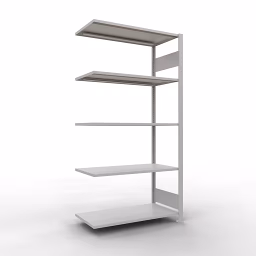 Anbauregal, Fachbodenregal Stecksystem MULTIplus150, 2000 x 1000 x 500 mm (HxBxT), 5 Fachböden, Längenriegel, RAL 7035 lichtgrau von der Marke Schulte Lagertechnik Anbauregal, Fachbodenregal Stecksystem MULTIplus150, 2000 x 1000 x 500 mm (HxBxT), 5 Fachböden, Längenriegel, RAL 7035 lichtgrau aus der Kategorie Anbauregal mit der Artikelnummer 32655-LR
