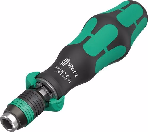 Bithandhalter 838 RA-R M 1/4 ″ mit Rapidaptor Schnellwechselfutter Komfort Plus Griff WERA von der Marke Wera Bithandhalter 1/4 ″ Komfort Plus Griff WERA aus der Kategorie Bit-Schraubendreher und Magazinhalter mit der Teilenummer 4000828155
