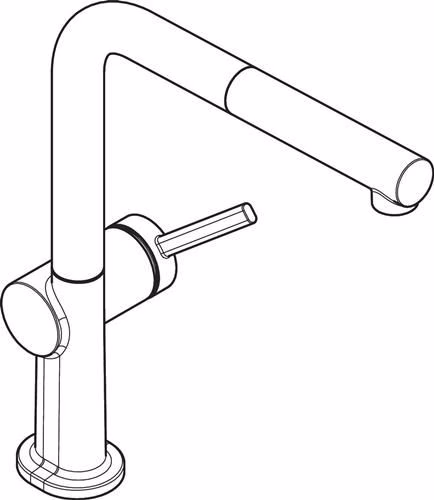 Hansgrohe Spültischmischer 270 Talis M547 1jet Ausziehauslauf chrom