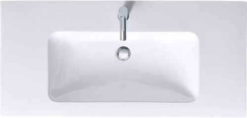 Möbelwaschtisch ME by Starck 1030x490mm weiß 1 Hahnloch, mit Überlauf DURAVIT