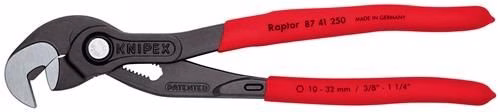 Schraubzange Gesamt-Länge 250mm Spannweite 10-32mm poliert Kunststoff-Überzug KNIPEX