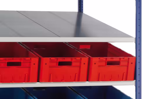 Grundregal, Schrägbodenregal XL MULTIplus150, 2000 x 1300 x 1200 mm (HxBxT), RAL 5010 enzianblau/verzinkt, 2x5 Fachböden von Schulte Lagertechnik aus der Kategorie Fachbodenregale