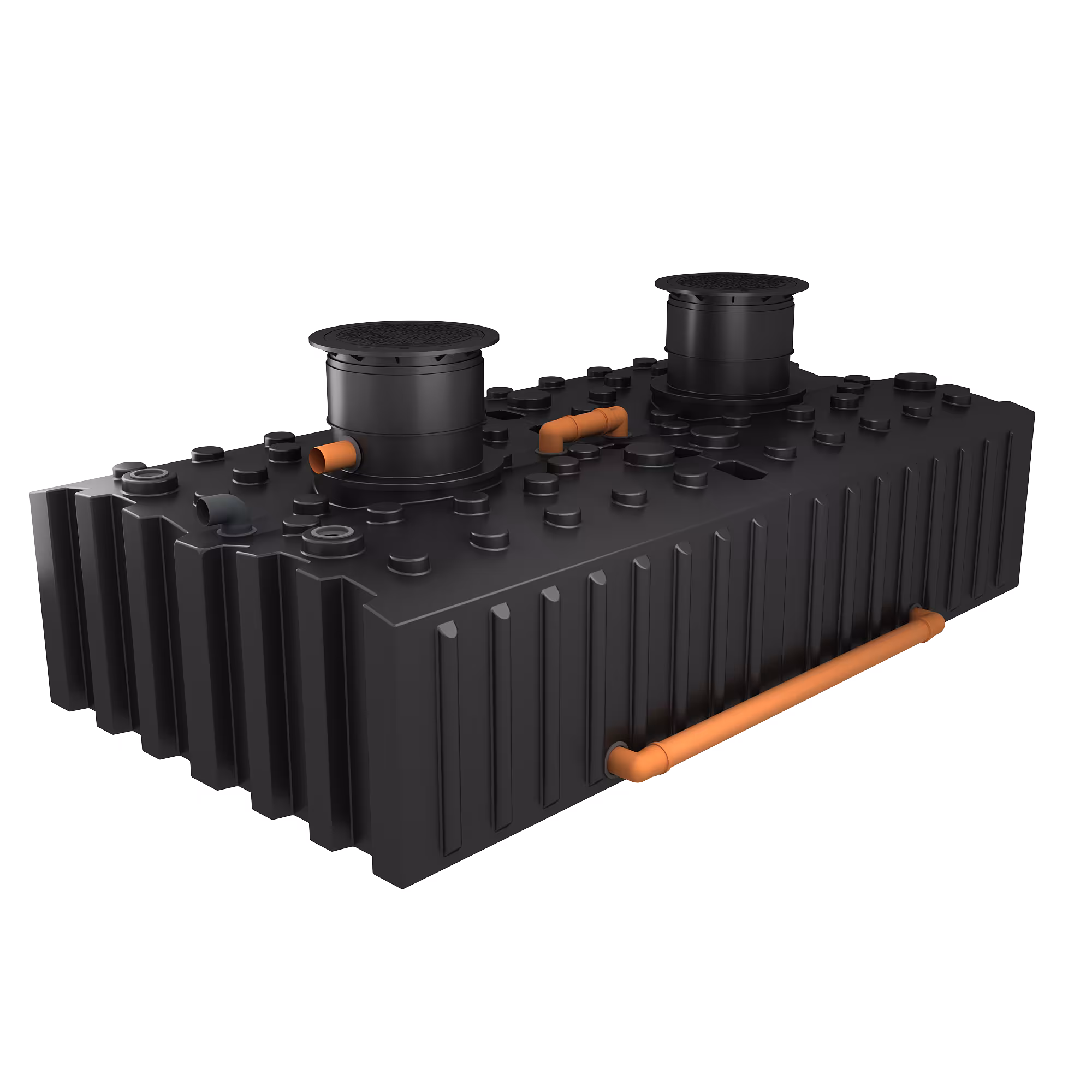 Andere Ansicht des Artikels GreenLife Flachtank-System 10.000 l mit Biovitor, Ausgleichsdom, Abdeckung, 3 Anschlüssen aus der Kategorie Garten