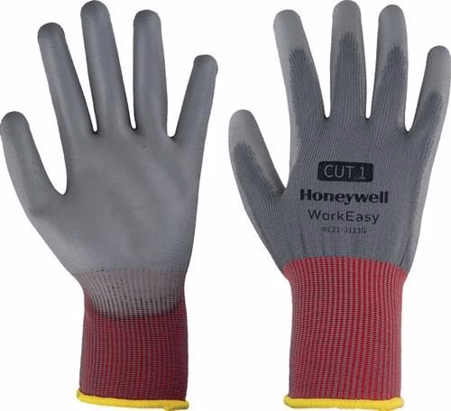 Gants de travail Workeasy 13G GY PU 1 EN 388, catégorie II, lot de 10 paires HONEYWELL, référence 4000391456