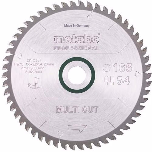 Primary Image 2211596 Kreissägeblatt multi cut professional Durchmesser 165x2,2/1,4xB20 mm Zähne 54 FZ/TZ 5 Grad negativ