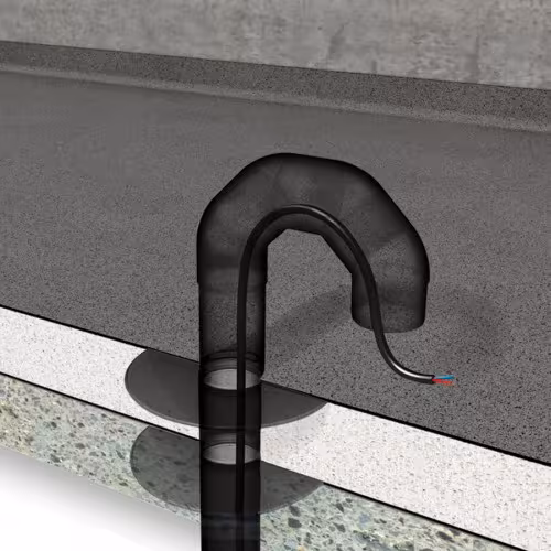 Flavent Dachdurchführungs-Set für Energieleitungen Ausführung Durchmesser: DN 75 mit der GTIN 4027822707364 Flavent Dachdurchführungs-Set für Energieleitungen Dachdurchführungs-Set DN 75 mit Hart-PVC Flansch von Klöber mit der Artikelnr. KF6910