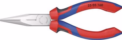 Pince à bec plat droite KNIPEX, chromée, de la catégorie des pinces à bec plat, référence 4000810316