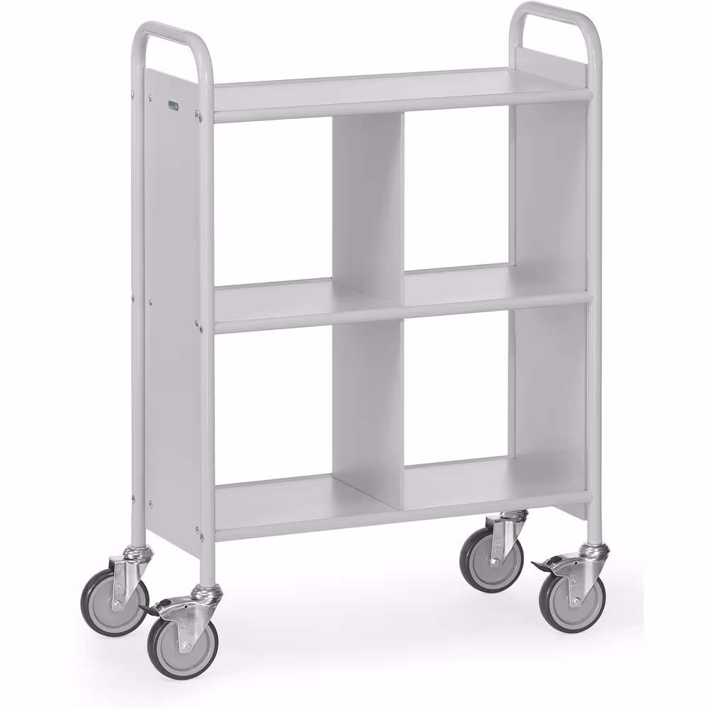 Bürowagen 4872 Baukasten-System verschraubte Stahlrohr-Konstruktion, pulverbeschichtet in lichtgrau RAL 7035 aus der Kategorie Bürowagen mit der Artikelnummer 4872
