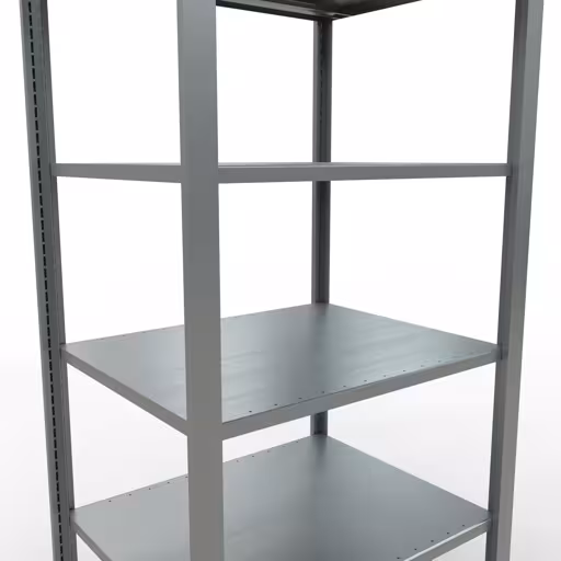 Grundregal, Büro-Fachbodenregal Stecksystem MULTIplus150, 2000 x 750 x 600 mm (HxBxT), 6 Fachböden, Längenriegel, verzinkt, ohne Mittelanschlag von Schulte Lagertechnik aus der Kategorie Büroregale