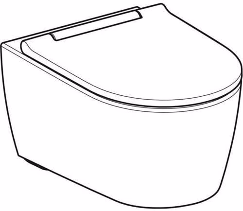 Geberit ONE Set Wand-WC mit WC-Sitz weiß/glanzverchromt, KeraTect