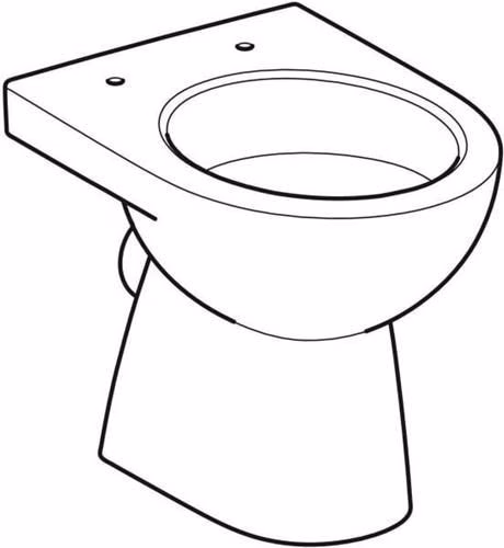 Geberit Renova Stand-WC Tiefspüler, Abgang horizontal teilgeschlossene Form, Tiefe: 49cm, weiß