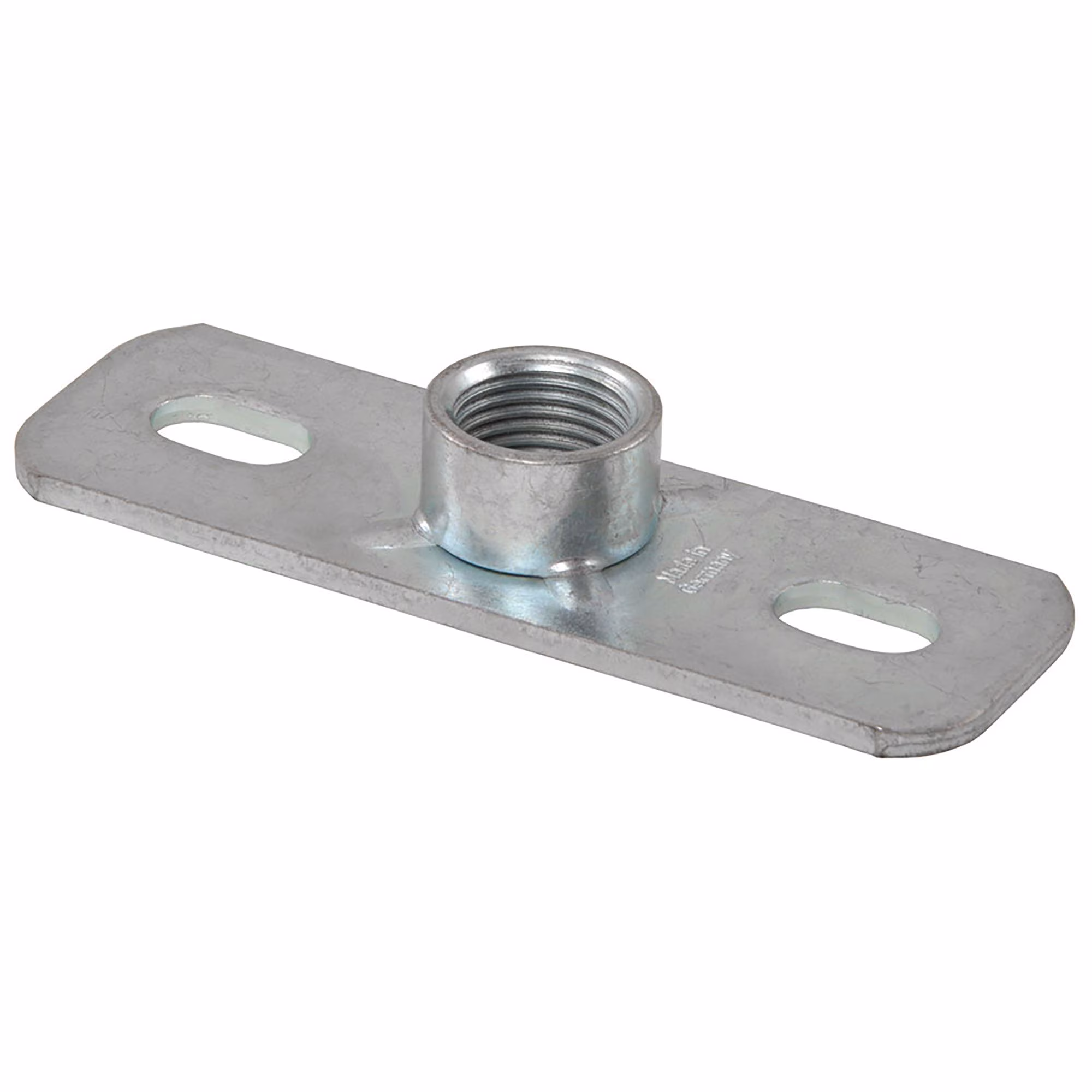 10 stuks - Grondplaat maat 120x40x4mm R3/4" weerstandsgelast verzinkt van het merk Fixotec Fixotec grondplaten 80x30 en 120x40 verzinkt uit de categorie montagedelen met het artikelnummer 9-51.108