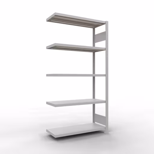 Anbauregal, Fachbodenregal Stecksystem MULTIplus330, 2000 x 1000 x 400 mm (HxBxT), 5 Fachböden, Längenriegel, RAL 7035 lichtgrau von der Marke Schulte Lagertechnik Anbauregal, Fachbodenregal Stecksystem MULTIplus330, 2000 x 1000 x 400 mm (HxBxT), 5 Fachböden, Längenriegel, RAL 7035 lichtgrau aus der Kategorie Anbauregal mit der Artikelnummer 33845-LR