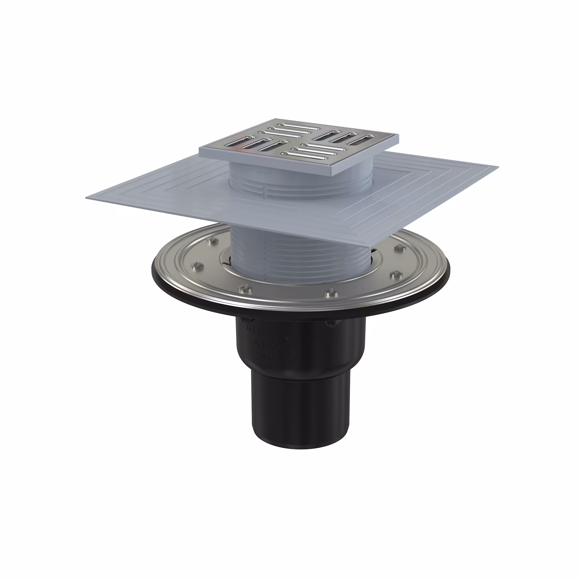 APV Bodenablauf mit Edelstahlrost Siphon oder Klappe / Duschablauf Terrassenablauf senkrecht von der Marke AlcaPlast Bodenabläufe 105x105mm Typ Anschluss: senkrecht aus der Kategorie Bodenabläufe mit der Artikelnr. APV4344