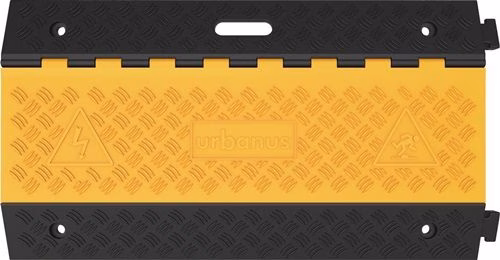 Ponte per tubi e cavi L900xW500xH50mm in gomma nero/giallo a 5 canali della marca Ponte per tubi e cavi L900xW500xH50mm in gomma nero/giallo a 5 canali della categoria barriere e sicurezza nei cantieri edili con codice articolo 9000480247