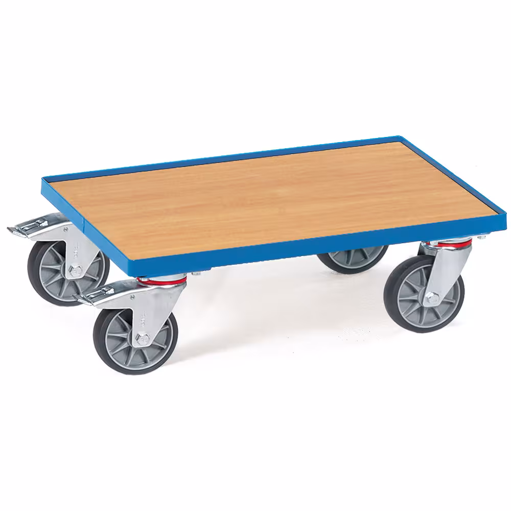 Eurokasten-Roller 13581 in Winkelstahlkonstruktion mit Boden aus Holzwerkstoffplatte, Rand 15 mm hoch aus der Kategorie Roller mit der Artikelnummer 13581