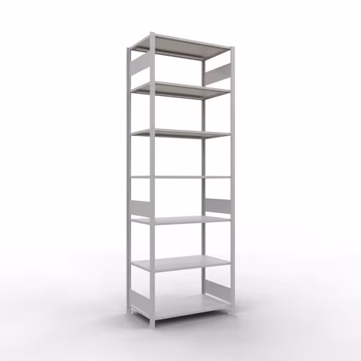 Grundregal, Fachbodenregal Stecksystem MULTIplus150, 3000 x 1000 x 600 mm (HxBxT), 7 Fachböden, Längenriegel, RAL 7035 lichtgrau von der Marke Schulte Lagertechnik Grundregal, Fachbodenregal Stecksystem MULTIplus150, 3000 x 1000 x 600 mm (HxBxT), 7 Fachböden, Längenriegel, RAL 7035 lichtgrau aus der Kategorie Grundregal mit der Artikelnummer 32662-LR