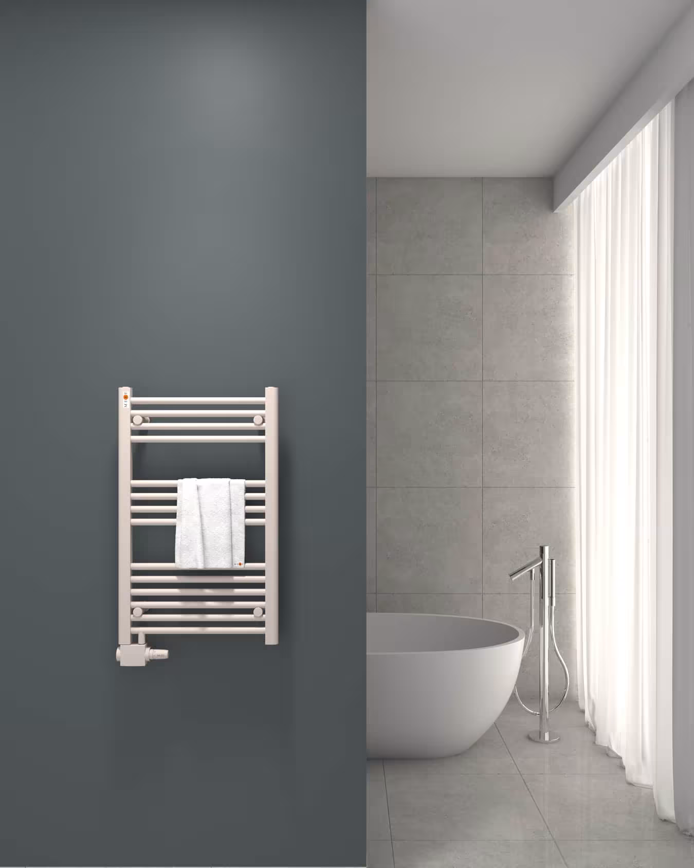 MERT Austausch Badheizkörper weiß gerade, versetzer Mittelanschluss links oder rechts unten Typ Größe: 500x800 mm aus der Kategorie Austausch-Heizkörper mit der Artikelnr. 1-50x080-AU-50