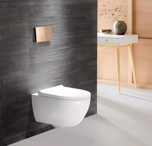 Geberit Acanto Set Wand-WC mit WC-Sitz, Tiefspüler TurboFlush, geschlossene Form, Tiefe: 53cm, weiß