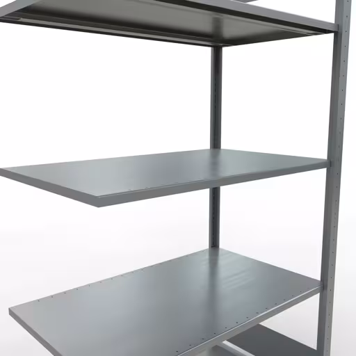 Anbauregal, Fachbodenregal Stecksystem MULTIplus150, 2000 x 1000 x 600 mm (HxBxT), 5 Fachböden, Längenriegel, verzinkt von der Marke Schulte Lagertechnik aus der Produktreihe Stecksystem