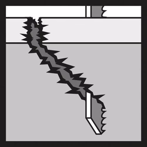 Piktogramm 4105021 Stichsägeblatt T 111 C Gesamtlänge 100 mm Zahnteilung 3 mm HCS 5 Stück / Karte BOSCH