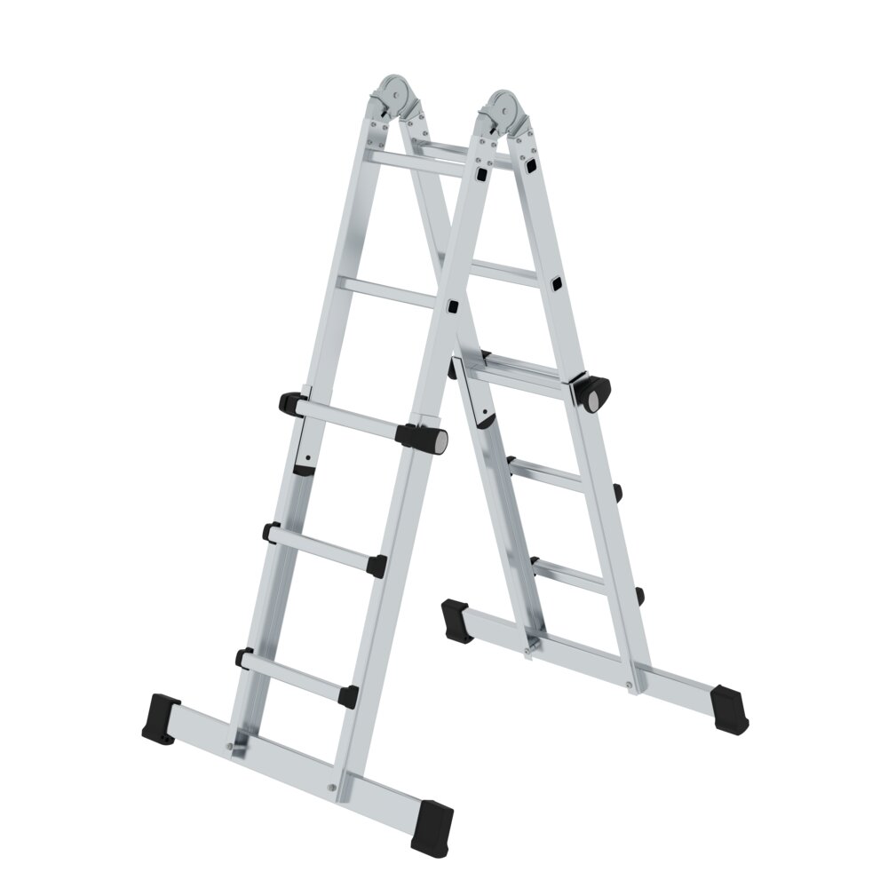 Munk Teleskopleiter 4-teilig mit Traverse 4x3 Sprossen