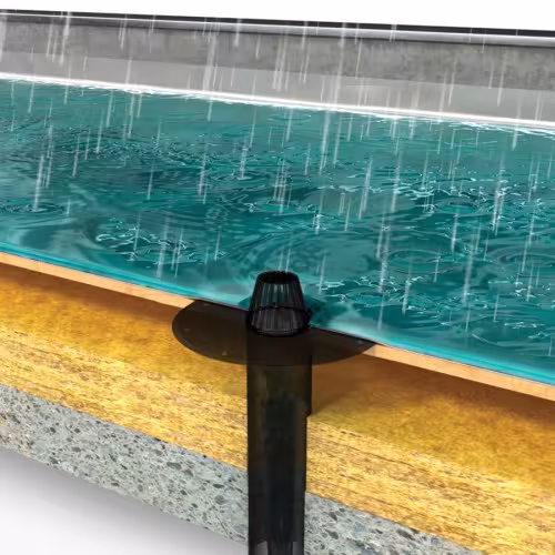 Flavent senkrechte Dach- und Balkonabläufe von der Marke Klöber aus der Kategorie Dachdurchgänge unisoliert