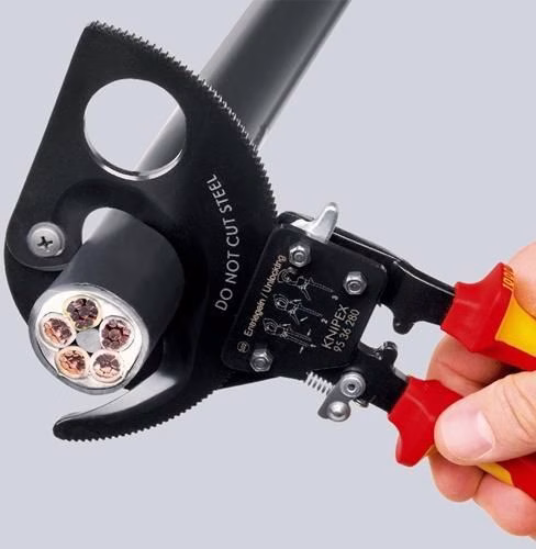 Detailbild 4040110 Kabelschneider Gesamtlänge 250 mm maximal 32 (240 mm²) mm Mehrkomponenten-Hüllen VDE KNIPEX