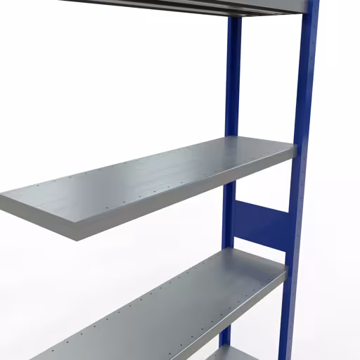 Anbauregal, Fachbodenregal Stecksystem MULTIplus330, 3000 x 1000 x 300 mm (HxBxT), 7 Fachböden, Längenriegel, RAL 5010 enzianblau/verzinkt aus der Kategorie Anbauregal mit der GTIN 4004514285546 Anbauregal, Fachbodenregal Stecksystem MULTIplus330, 3000 x 1000 x 300 mm (HxBxT), 7 Fachböden, Längenriegel, RAL 5010 enzianblau/verzinkt von der Marke Schulte Lagertechnik aus der Produktreihe Stecksystem