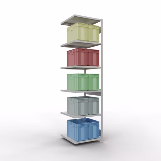 Anbauregal, Fachbodenregal Stecksystem MULTIplus250, 3000 x 750 x 800 mm (HxBxT), 7 Fachböden, Längenriegel, RAL 7035 lichtgrau aus der Kategorie Anbauregal mit der GTIN 4004514295385 Anbauregal, Fachbodenregal Stecksystem MULTIplus250, 3000 x 750 x 800 mm (HxBxT), 7 Fachböden, Längenriegel, RAL 7035 lichtgrau von der Marke Schulte Lagertechnik aus der Produktreihe Stecksystem