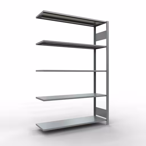 Produktbild Nr.15 des Artikels Anbauregal, Fachbodenregal Stecksystem MULTIplus150, 2000 x 1300 x 400 mm (HxBxT), 5 Fachböden, Längenriegel, verzinkt aus der Produktreihe Stecksystem von der Marke Schulte Lagertechnik