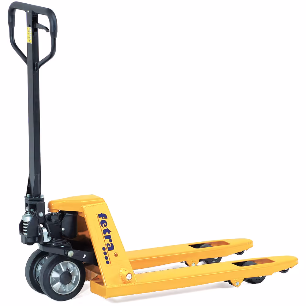 Gabelhubwagen 2118 - 2,5 Tonnen Rahmen und Gabeln in verwindungsfreier Schalenbauweise, gelb, hydraulische Handpumpe wartungsfrei gelagert von der Marke Fetra Gabelhubwagen 2118 - 2,5 Tonnen Rahmen und Gabeln in verwindungsfreier Schalenbauweise, gelb, hydraulische Handpumpe wartungsfrei gelagert aus der Kategorie Hubwagen/Hubgeräte mit der Artikelnummer 2118