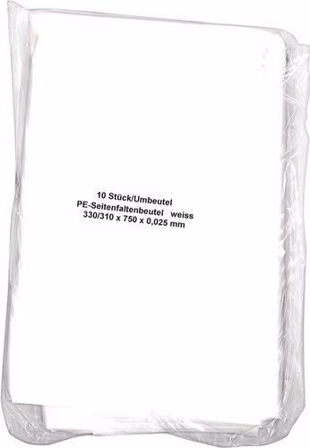 Vuilniszakken B330/310xL750mm 60 l 25 µm wit 10 stuks/zak uit de categorie vuilniszakken met artikelnummer 9000467207