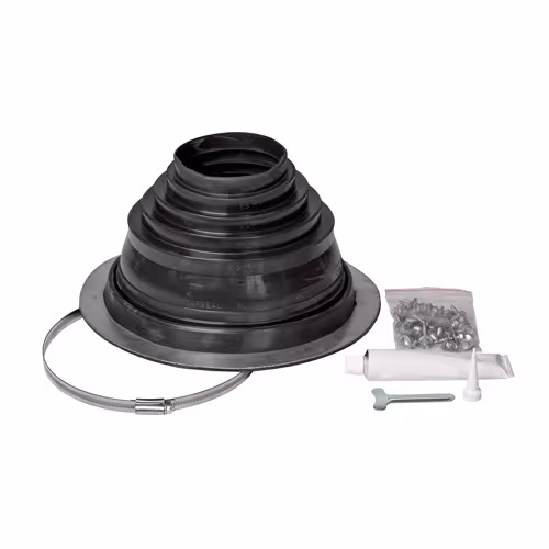 Rohrdurchführungs-Set für Rohrdurchmesser ø 12 - 90 mm von der Marke Klöber Rohrdurchführungs-Set Typ Durchmesser: 12 - 90 mm aus der Kategorie Steildachdurchgänge mit der Artikelnr. KE9866-9-VI