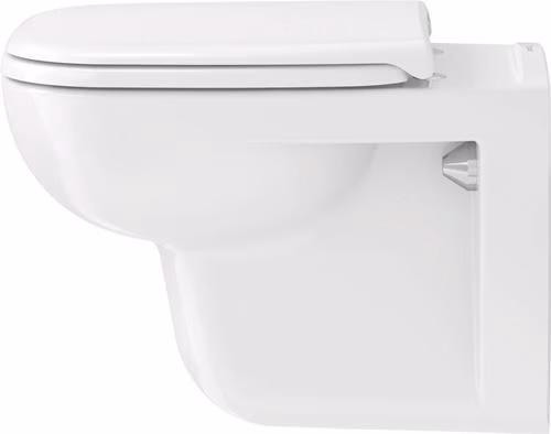 Detailbild 4074299 Abattant de toilette blanc D-Code sans mécanisme de fermeture amortie, charnières en acier inoxydable, 430 x 360 x 40 mm, DURAVIT