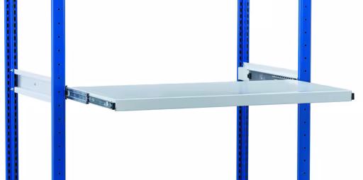 Ausziehboden 1000 x 600 mm, RAL 7035 lichtgrau, 70 kg Tragkraft von der Marke Schulte Lagertechnik aus der Produktreihe Stecksystem