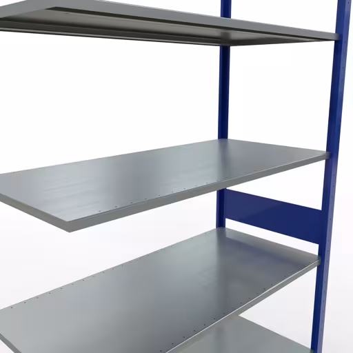 Anbauregal, Fachbodenregal Stecksystem MULTIplus150, 3000 x 1300 x 600 mm (HxBxT), 7 Fachböden, Längenriegel, RAL 5010 enzianblau/verzinkt mit der Artikelnr. 12767-130-LR-B Anbauregal, Fachbodenregal Stecksystem MULTIplus150, 3000 x 1300 x 600 mm (HxBxT), 7 Fachböden, Längenriegel, RAL 5010 enzianblau/verzinkt von Schulte Lagertechnik aus der Kategorie Stecksystem