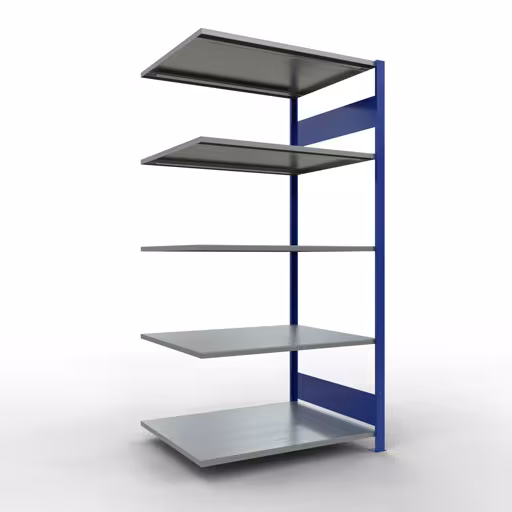 Anbauregal, Fachbodenregal Stecksystem MULTIplus150, 2000 x 1000 x 800 mm (HxBxT), 5 Fachböden, Längenriegel, RAL 5010 enzianblau/verzinkt von der Marke Schulte Lagertechnik Anbauregal, Fachbodenregal Stecksystem MULTIplus150, 2000 x 1000 x 800 mm (HxBxT), 5 Fachböden, Längenriegel, RAL 5010 enzianblau/verzinkt aus der Kategorie Anbauregal mit der Artikelnummer 12785-LR-B