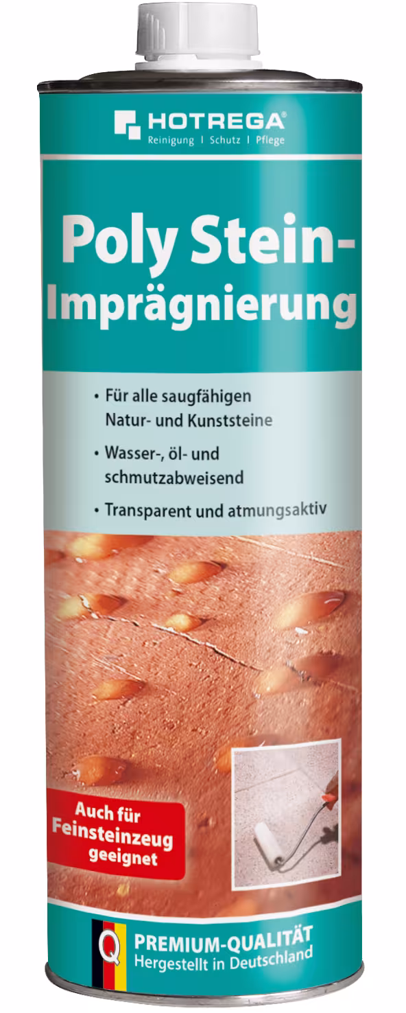 1Poly Stein-Imprägnierung 1 Liter Dose gebrauchsfertig | HOTREGA® aus der Kategorie Gartenreiniger mit der GTIN 4029559215013 Poly Stein-Imprägnierung | HOTREGA® von der Marke Hotrega aus der Kategorie Gartenreiniger