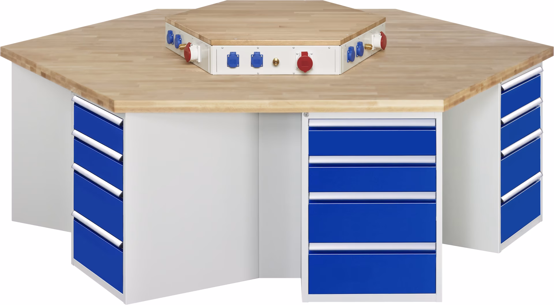 Gruppenwerkbank 498-EA, B2700xT2340xH890mm, 6x4Schubladen-Teilauszug von Rau Gruppenwerkbank 498-EA, B2700xT2340xH890mm, 6x4Schubladen-Teilauszug aus der Kategorie Werkbänke mit der Artikelnr. 03-498-135B4M-EA1.11