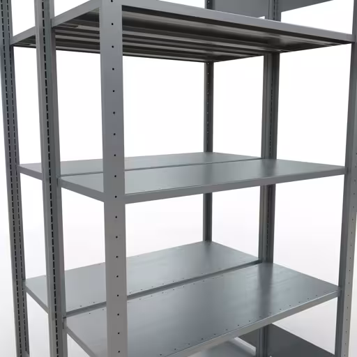 Grundregal, Doppelregal, Fachbodenregal Stecksystem MULTIplus150, 2000 x 1000 x (2x400) mm (HxBxT), 2x5 Fachböden, Längenriegel, verzinkt aus der Kategorie Doppelregale mit der GTIN 4004514261861 Grundregal, Doppelregal, Fachbodenregal Stecksystem MULTIplus150, 2000 x 1000 x (2x400) mm (HxBxT), 2x5 Fachböden, Längenriegel, verzinkt von der Marke Schulte Lagertechnik aus der Produktreihe Fachbodenregale