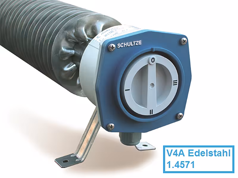 V4A Rippenrohrheizofen mit Schalter, 230V, Edelstahl 1.4571, IP66/67 Typ Leistung: 1000 Watt aus der Kategorie Rippenrohrheizgeräte mit der Artikelnr. S 1000 EA4